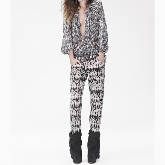 ISABEL MARANT x H&M Moto Stretch Skinny Jeans 4 - Picture 1 of 8